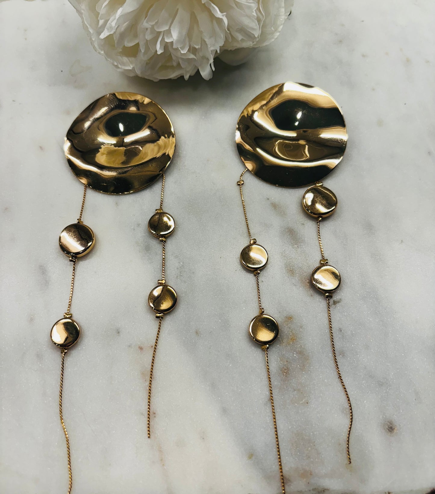 Golden Waterfall Earrings