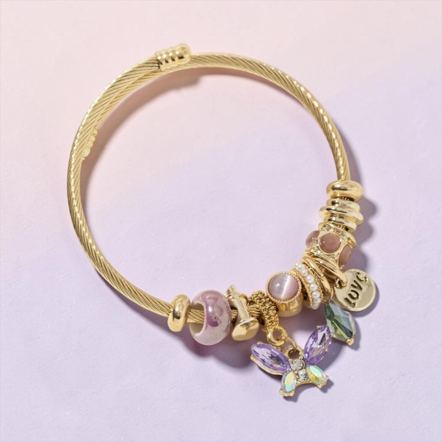 Bling Butterfly Bracelet - Purple