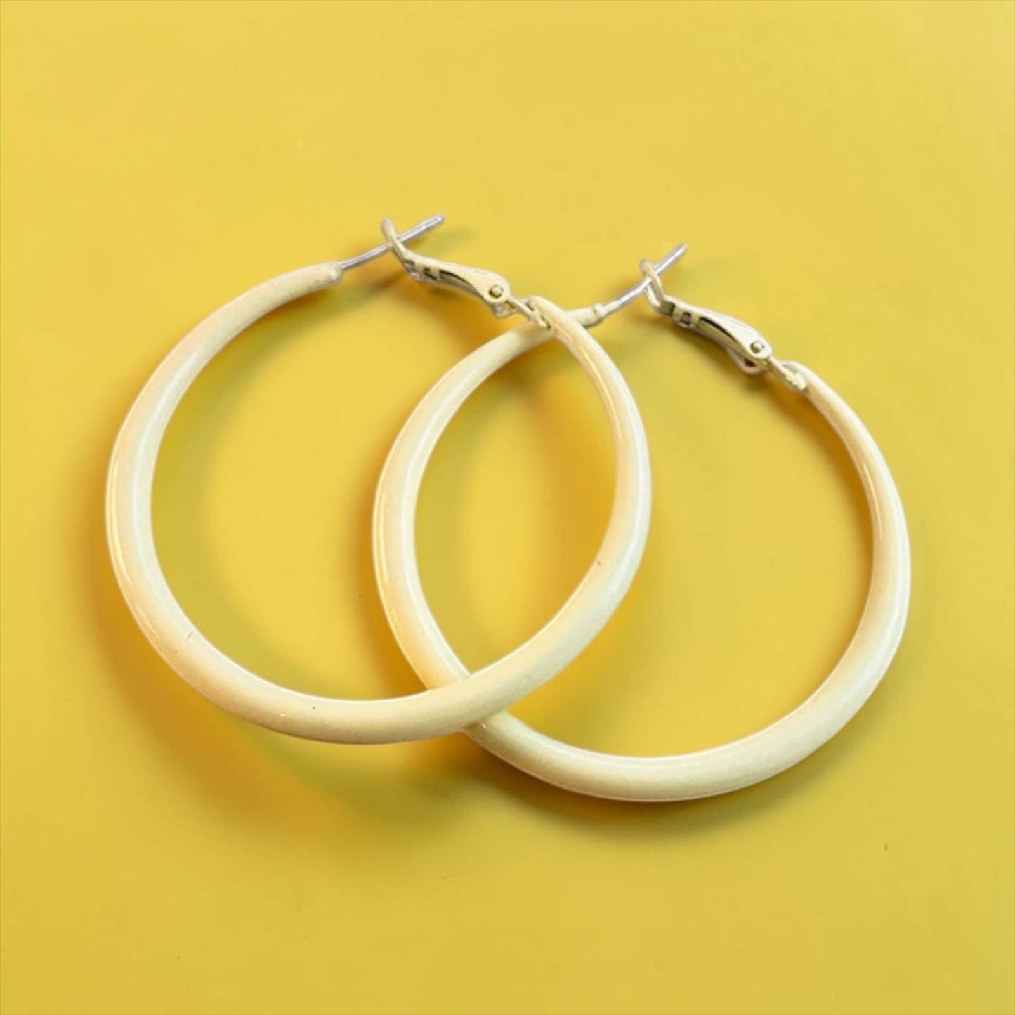 Springtime Hoop Earrings - Yellow