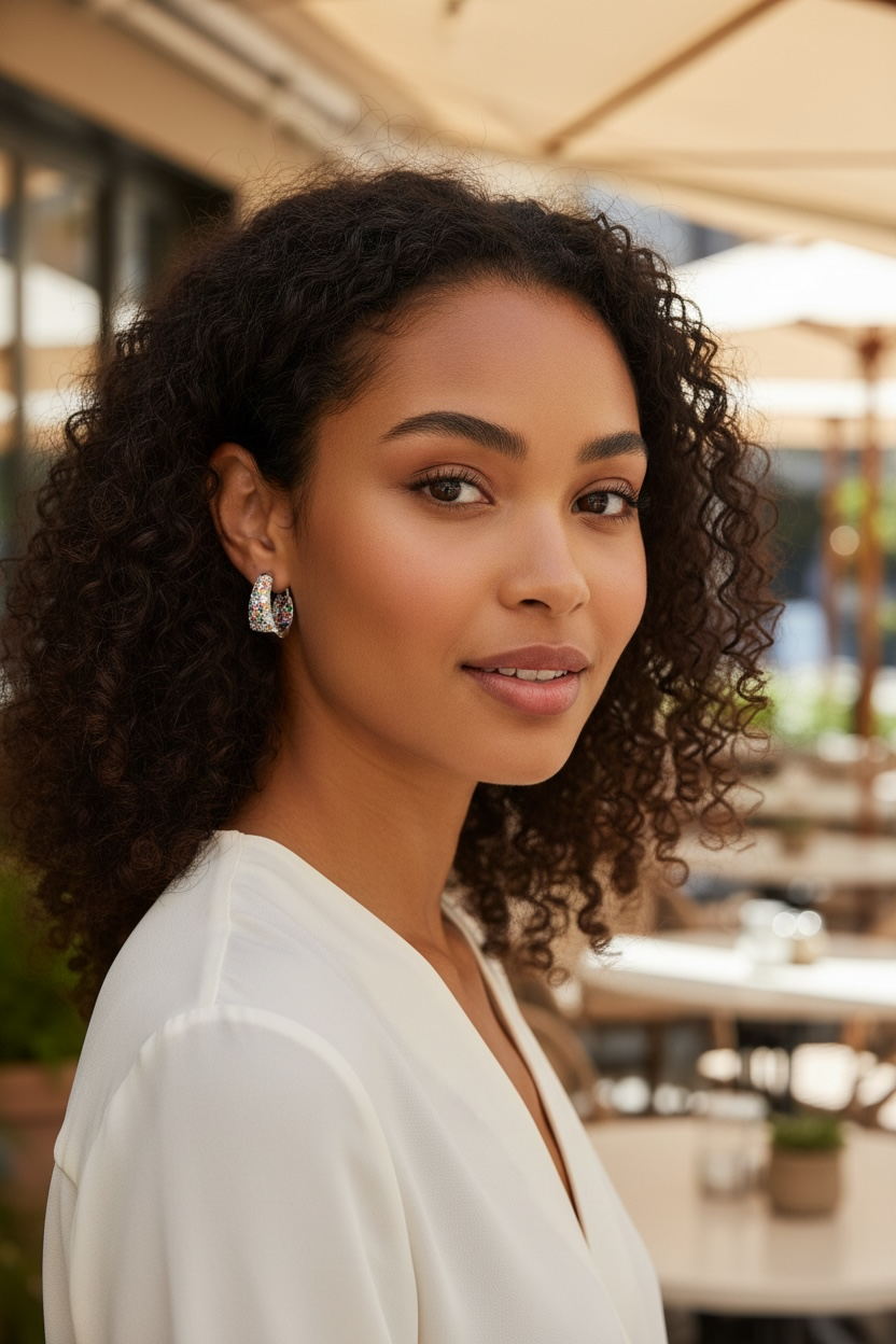 Dipped In Bling Earrings - Multicolor Silver