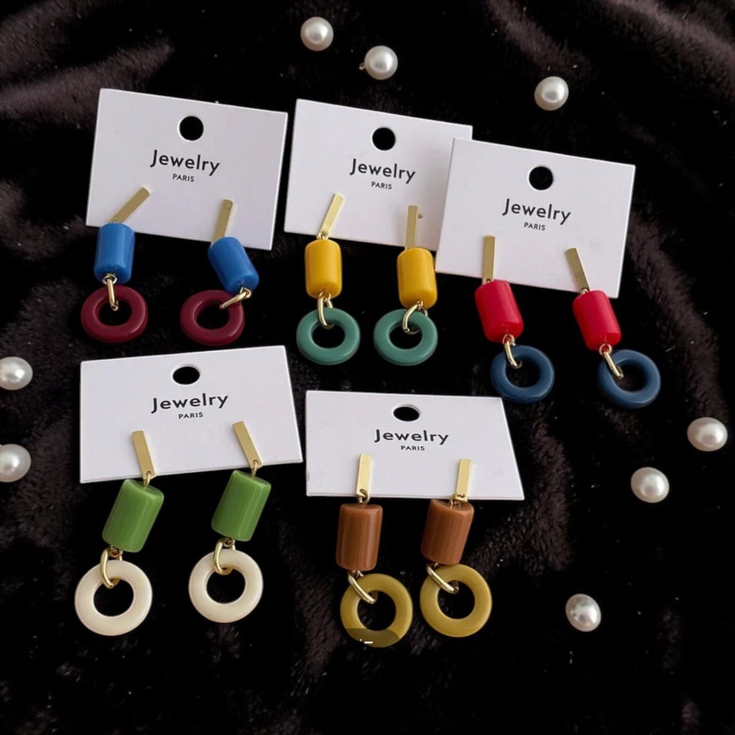 Two Personalities Earrings - Blue & Purple