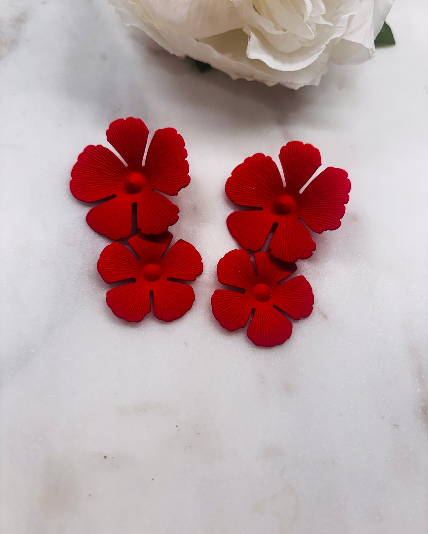 Double Petal Drop - Red