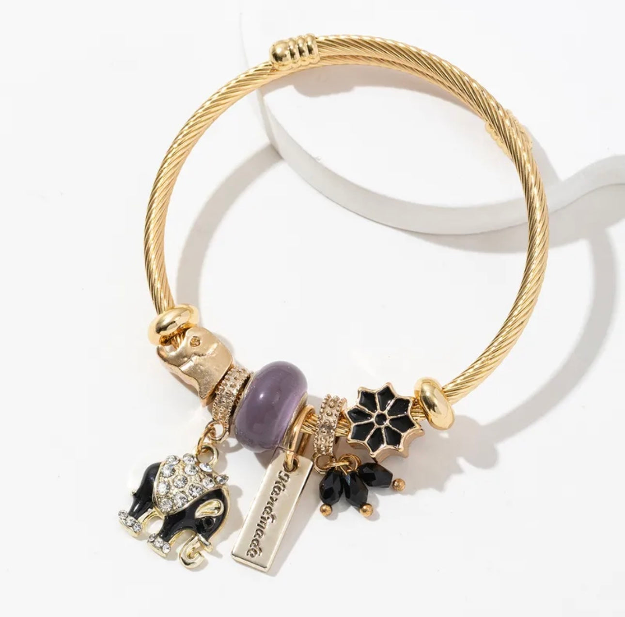 My Elephant Life Bracelet - Gold/Black