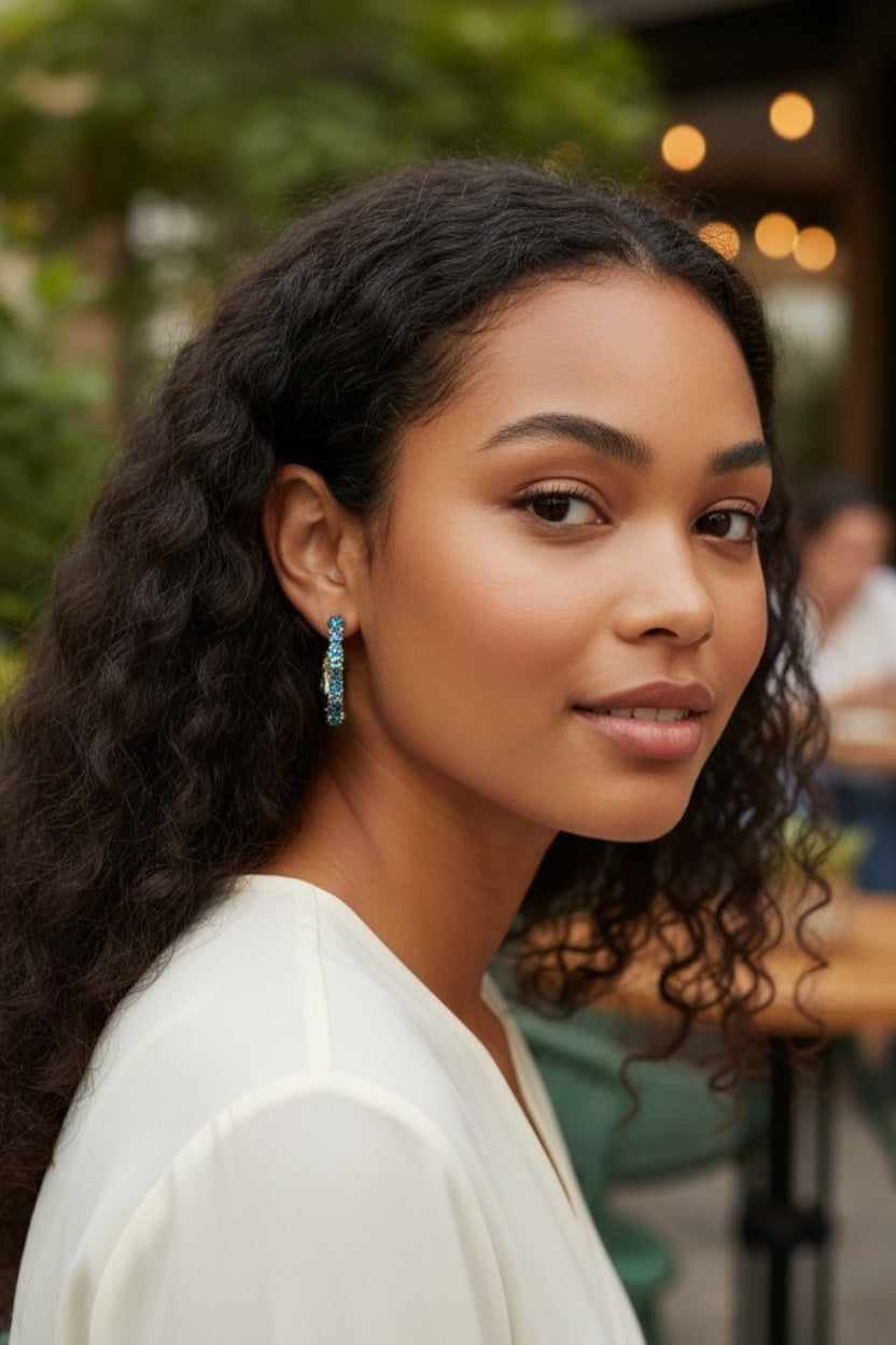The Blues Rhinestone Earrings