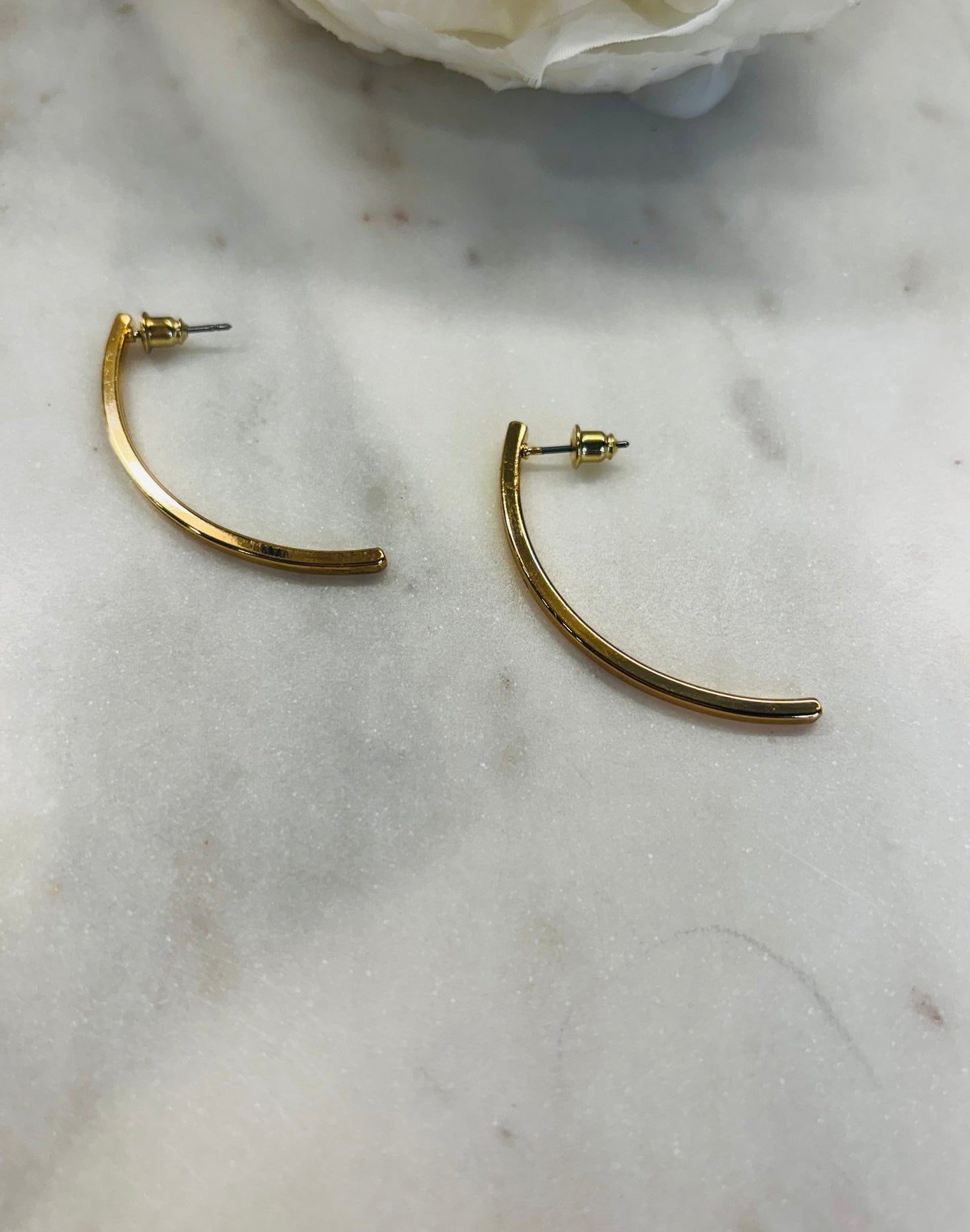 Straight Up Gold Earrings