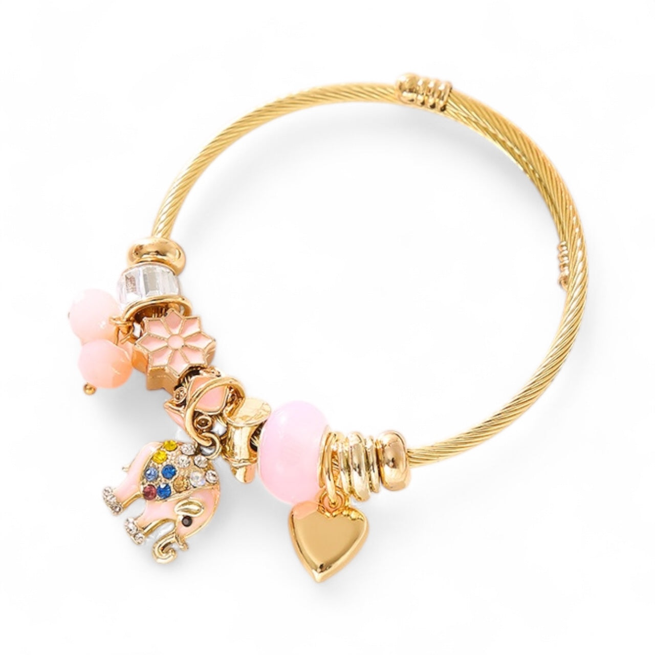 Pretty In Pink Elephant Bracelet