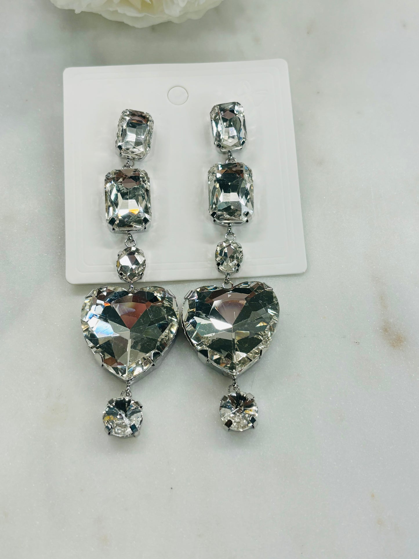 Blinging Love Drops Earrings