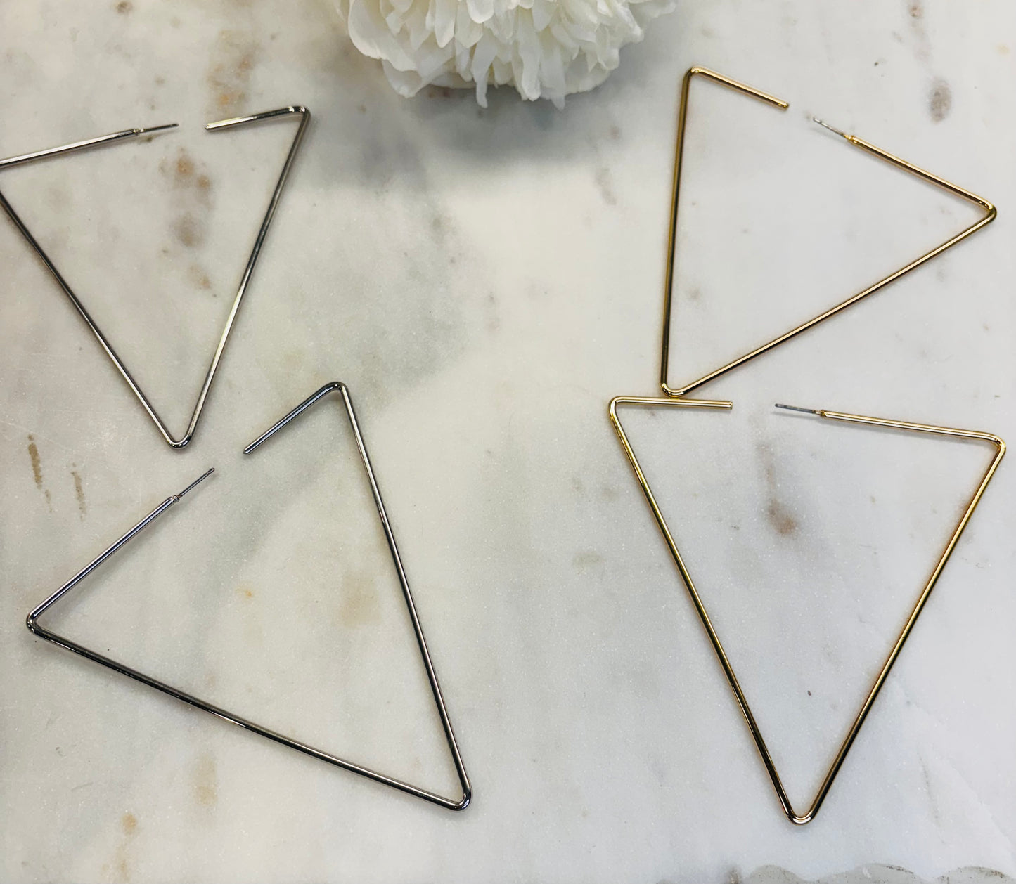 Triangle Life Earrings - Gold