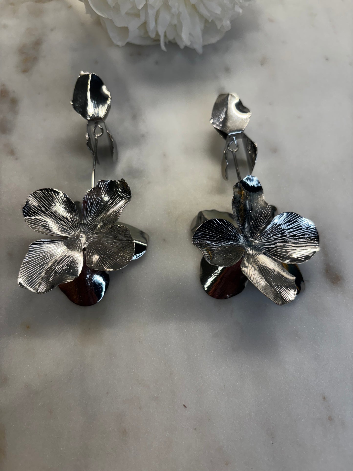 Delicate Flair Silver Earrings