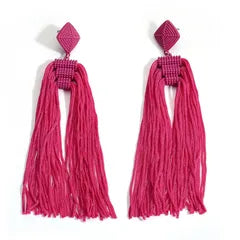 Queen Era Earrings - Rose Red