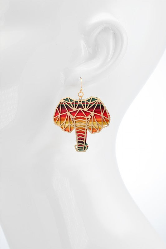 My Wild Life Elephant Earrings - Multicolor