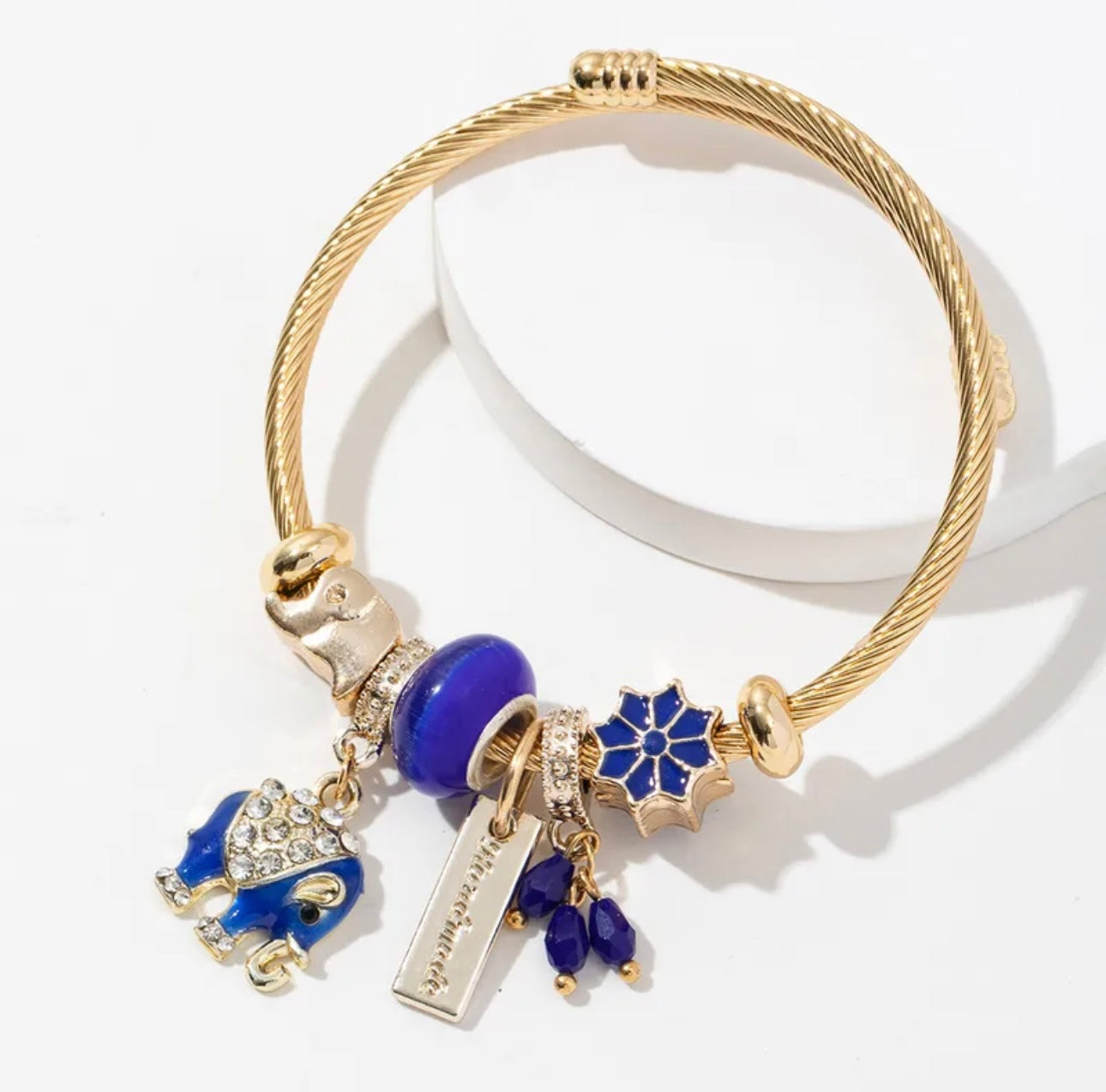 My Elephant Life Bracelet - Gold/Blue