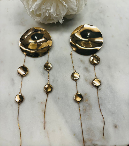 Golden Waterfall Earrings
