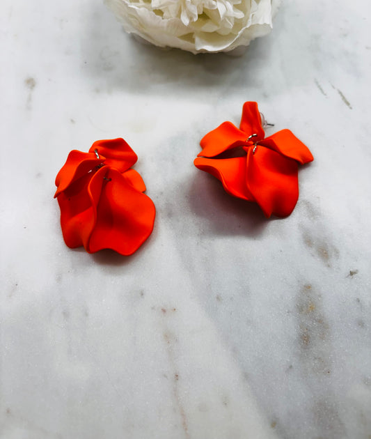 Piece By Piece Earrings - Orange