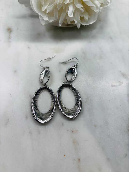 Double Up Silver Earrings