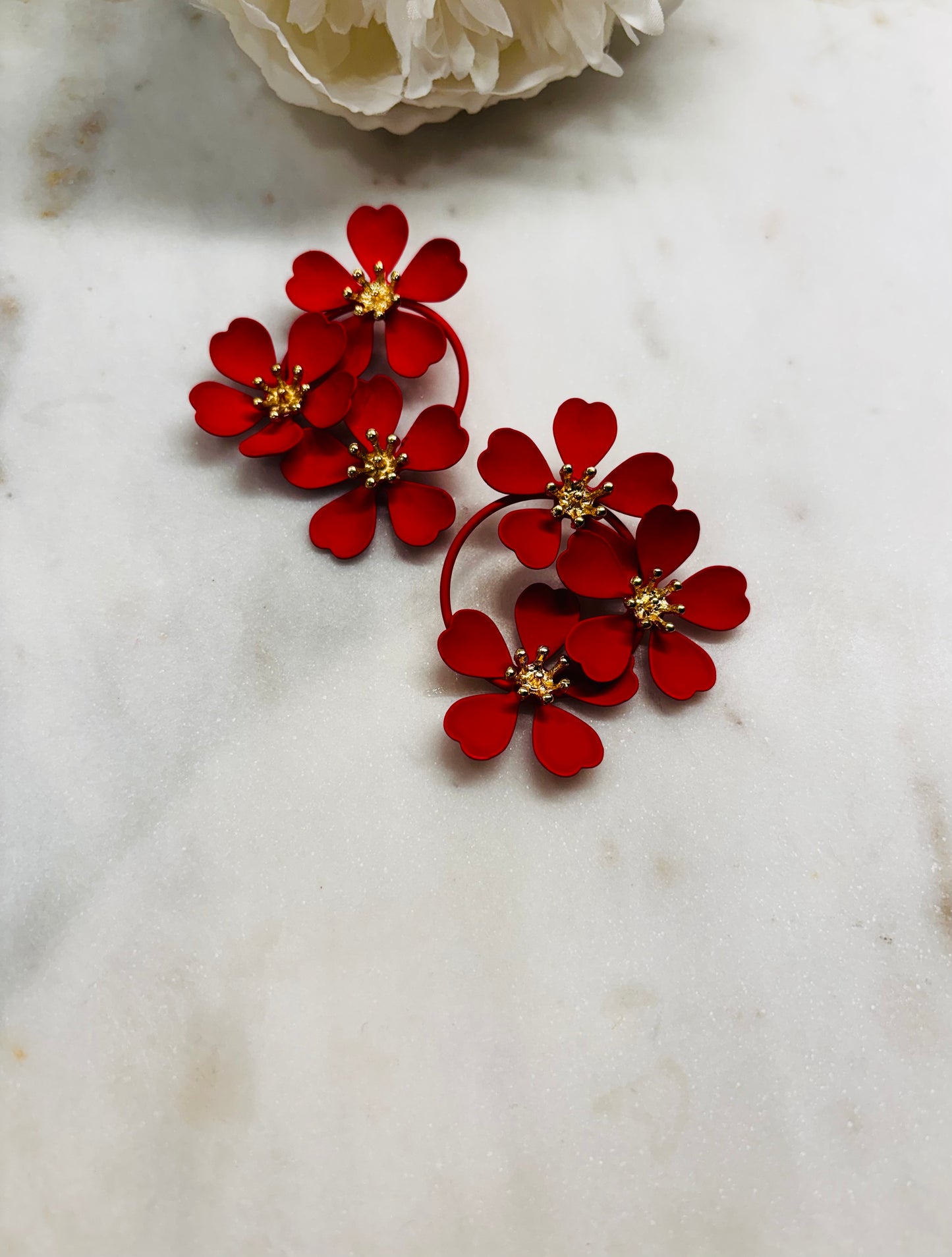 My Blooming Season Earrings - Red