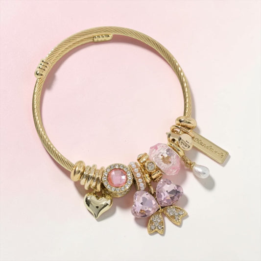 Bow Collection Bracelet - Gold/Pink