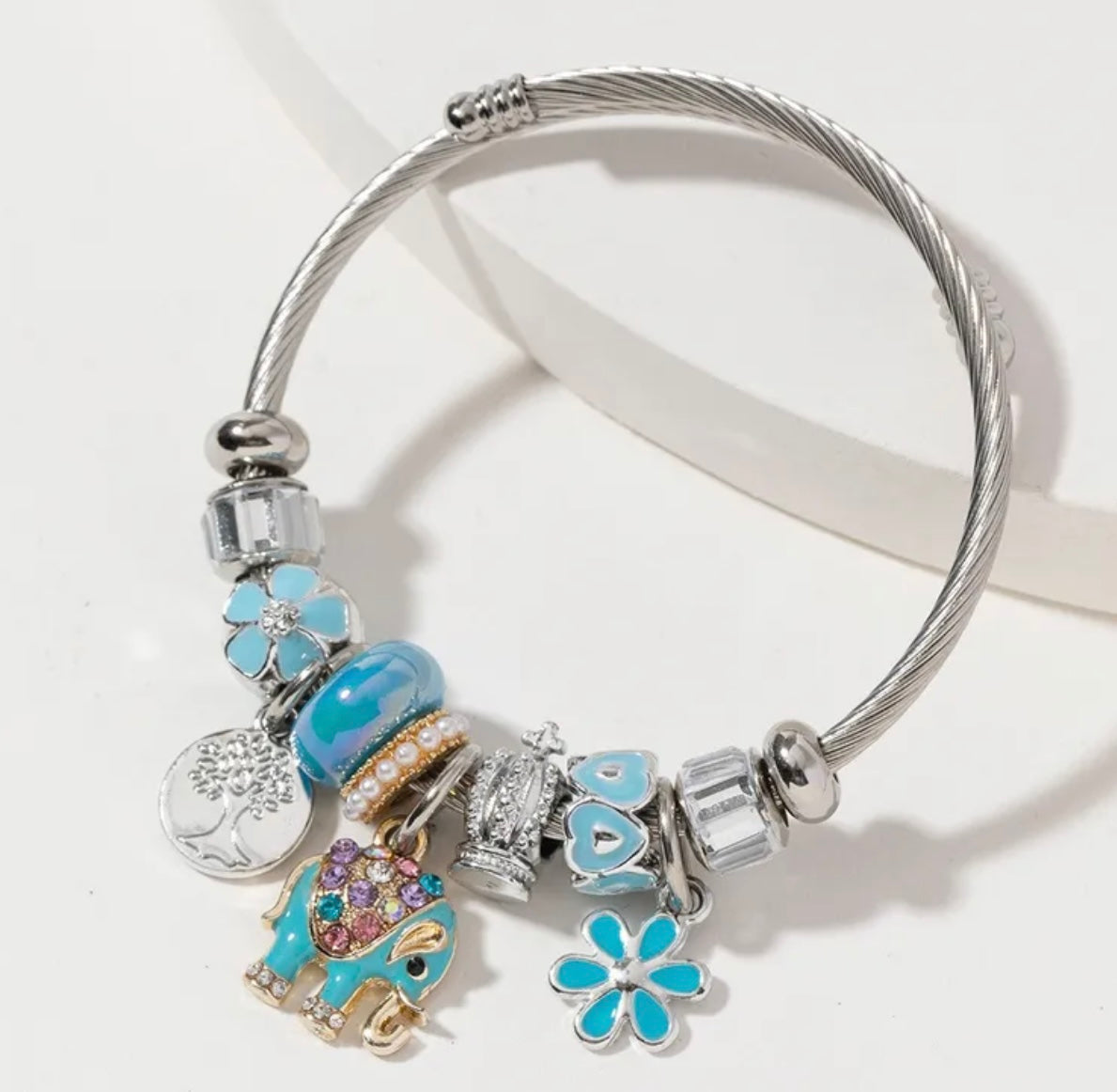 My Elephant Life Bracelet - Silver/Turquoise