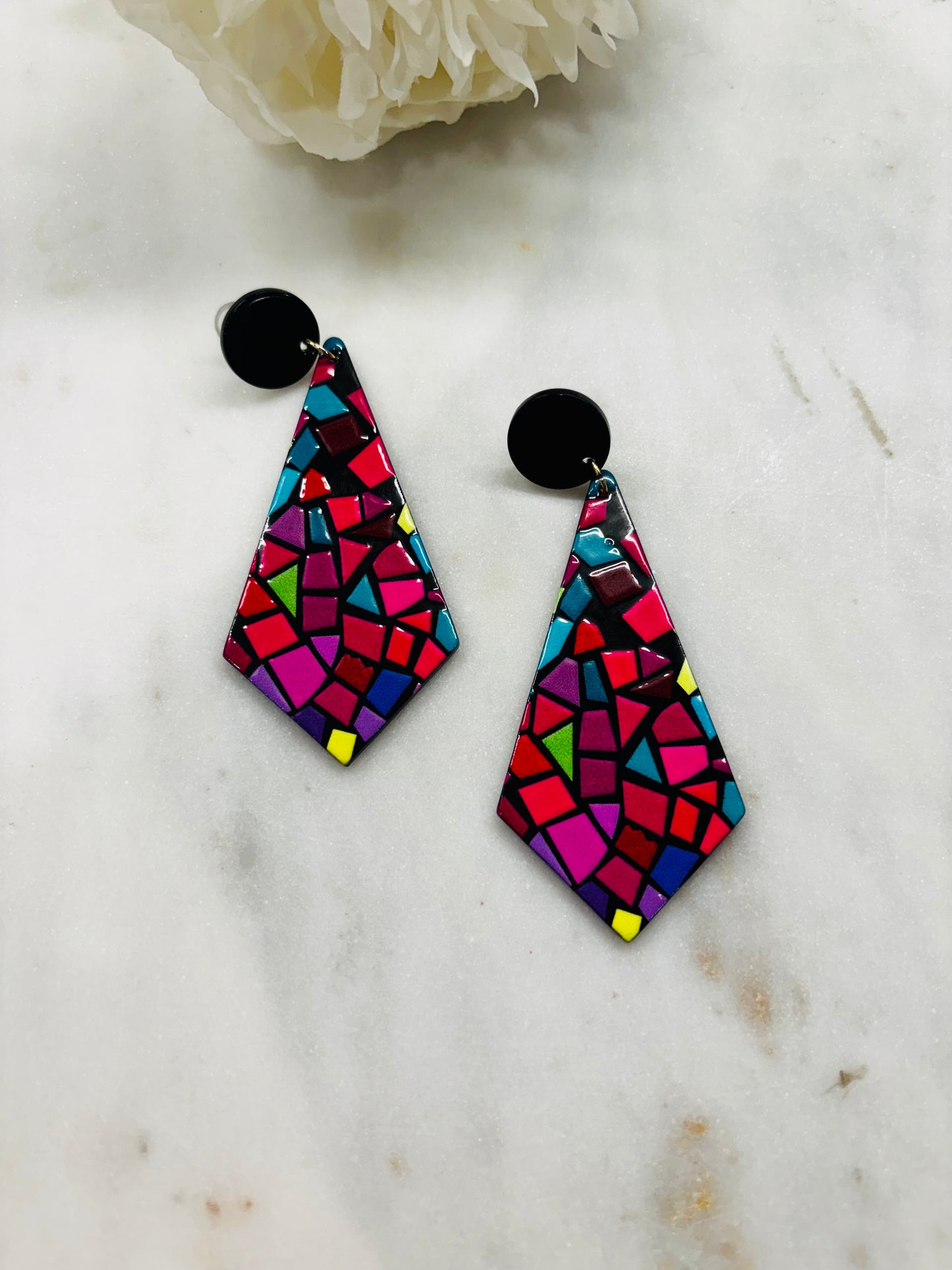 Pieces of Me Earrings - Reds & Purples