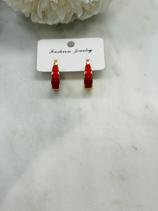 My Simple Life Earrings - Red