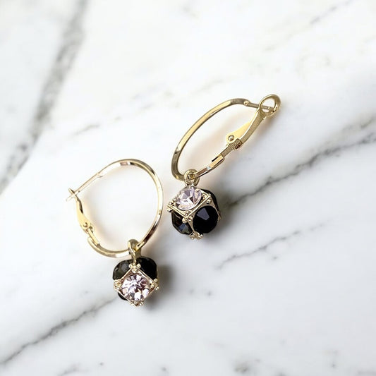 Black Cube Bling Drop