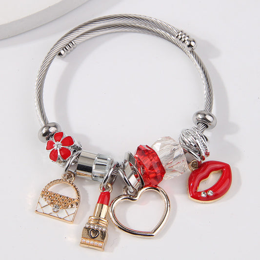 I Am That Girl Bracelet - Silver/White Purse