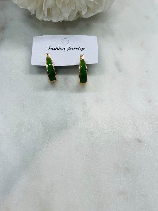 My Simple Life Earrings - Green
