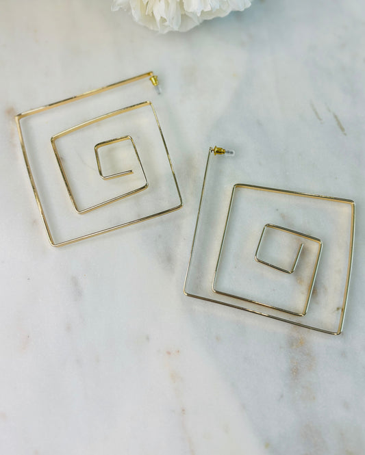 All Over The Place Earrings - Gold