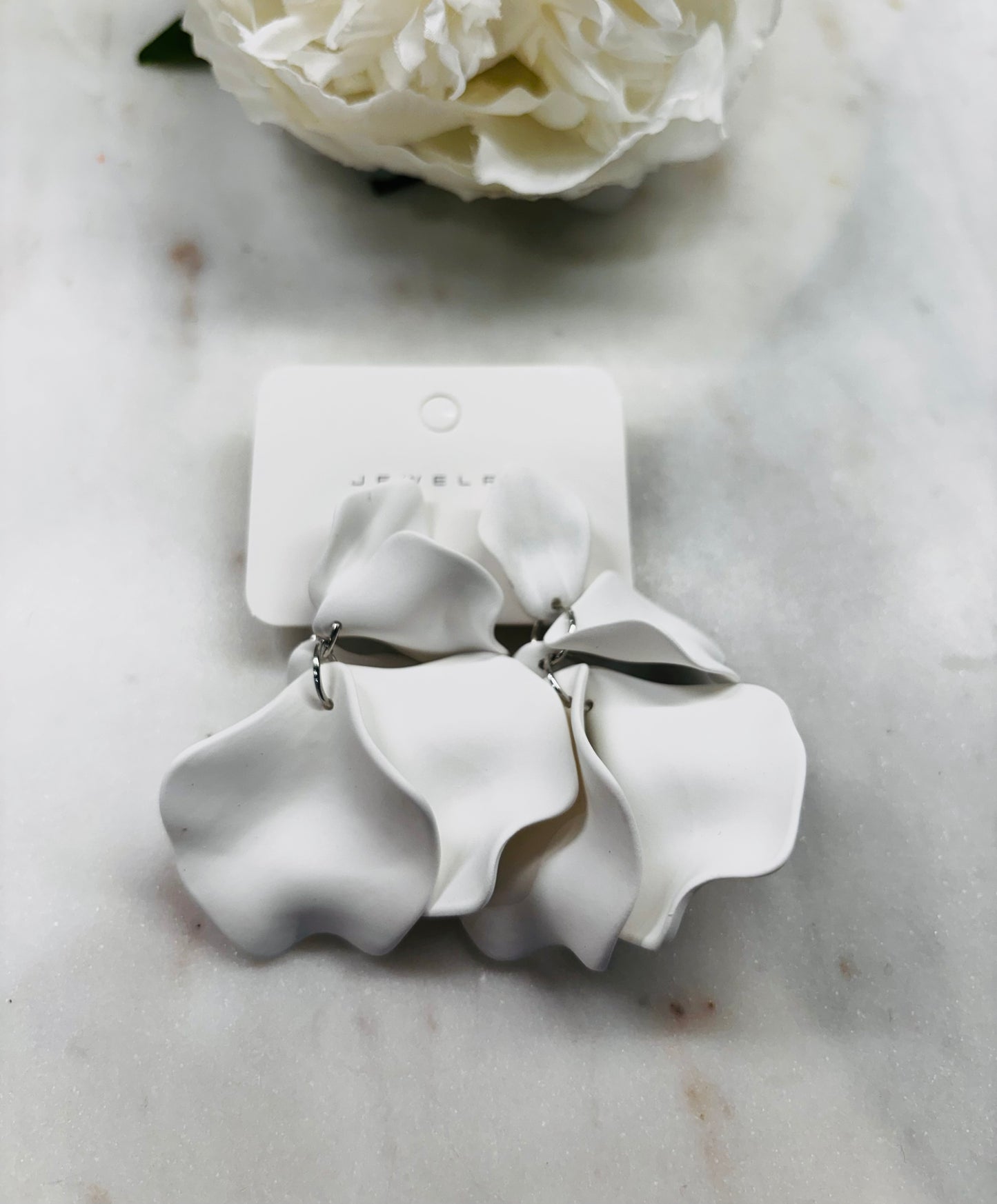 Piece By Piece Earrings - White