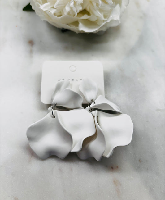 Piece By Piece Earrings - White