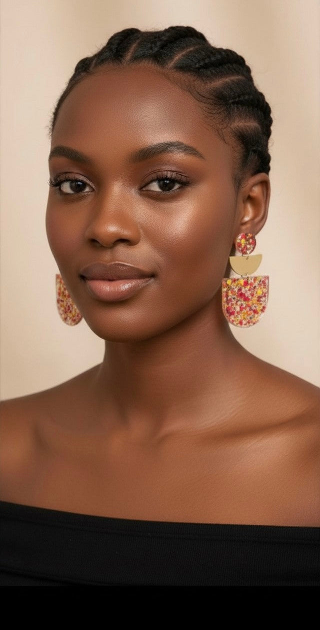 Time To Celebrate Earrings - Pink/Gold