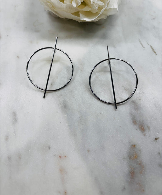 Round & Round Silver Earrings