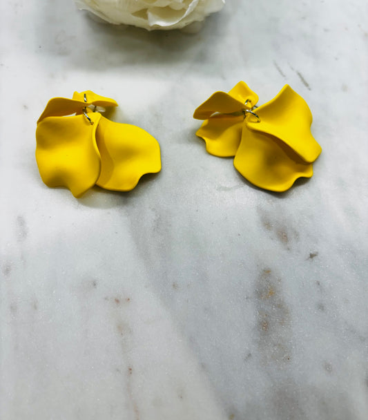 Piece By Piece Earrings - Yellow