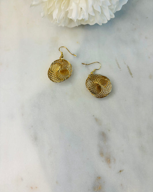 Twisted Dreams Earrings - Gold