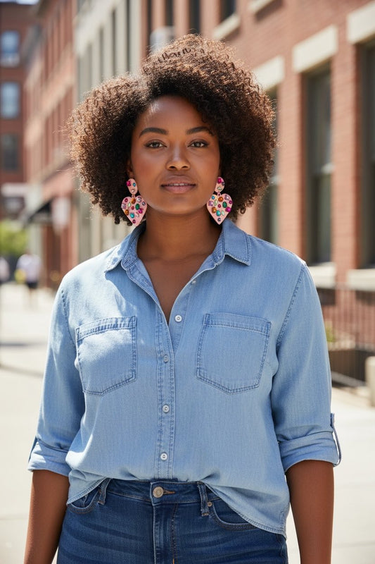 Beauty In Love Earrings - Pink