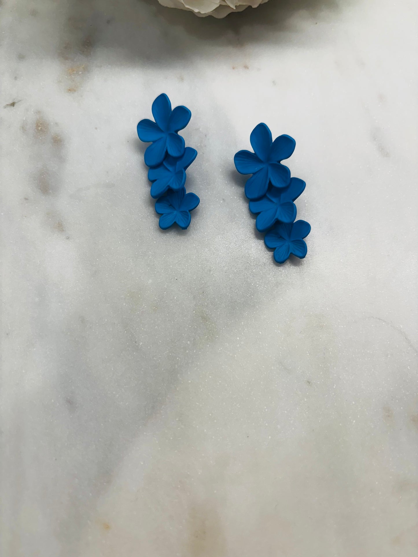 Spring Petals Earrings - Blue