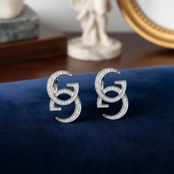 Double G Earrings - Silver