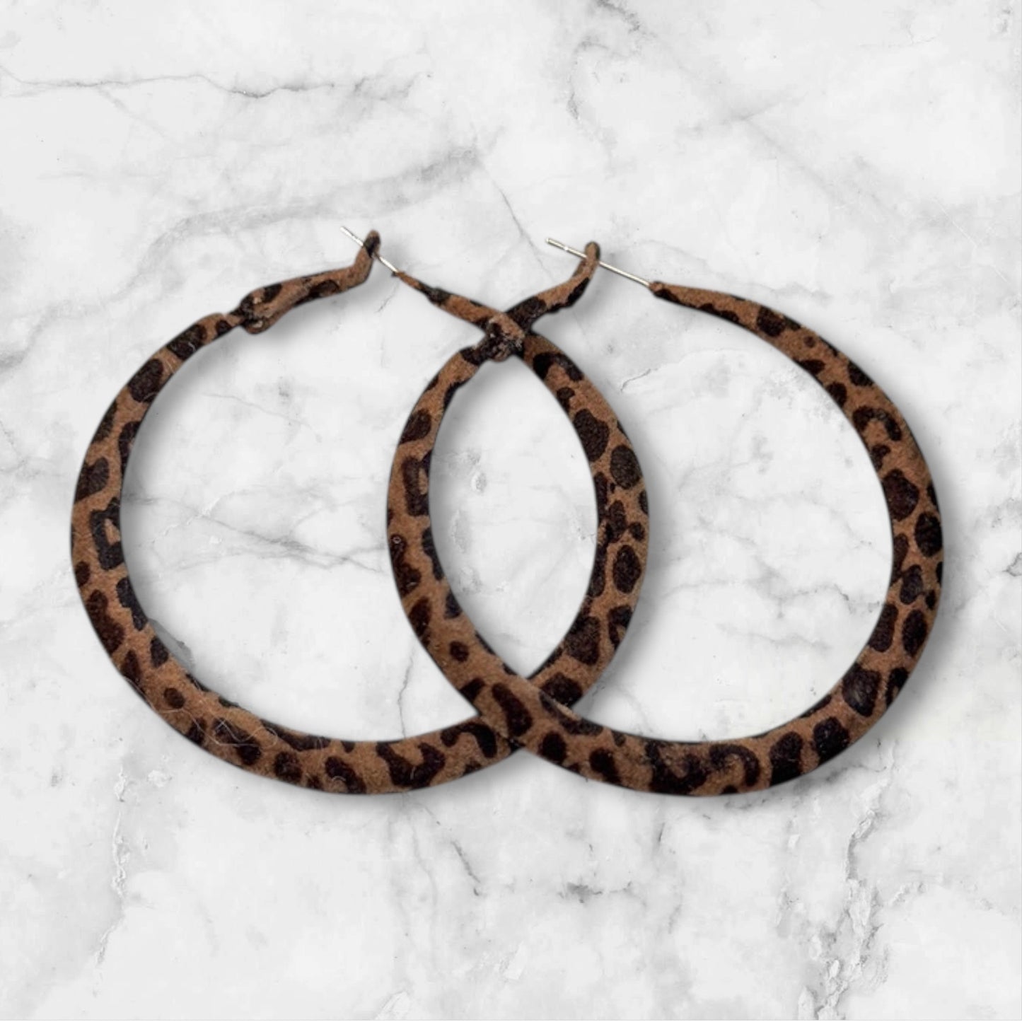 My Velvet Leopard Hoops