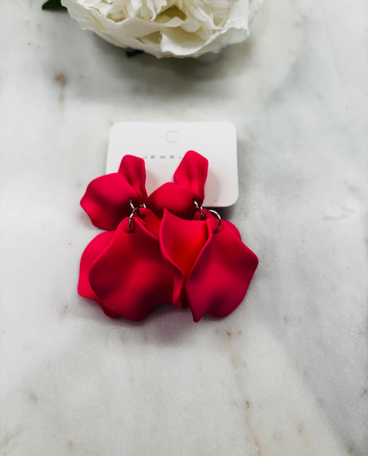 Piece By Piece Earrings - Hot Pink