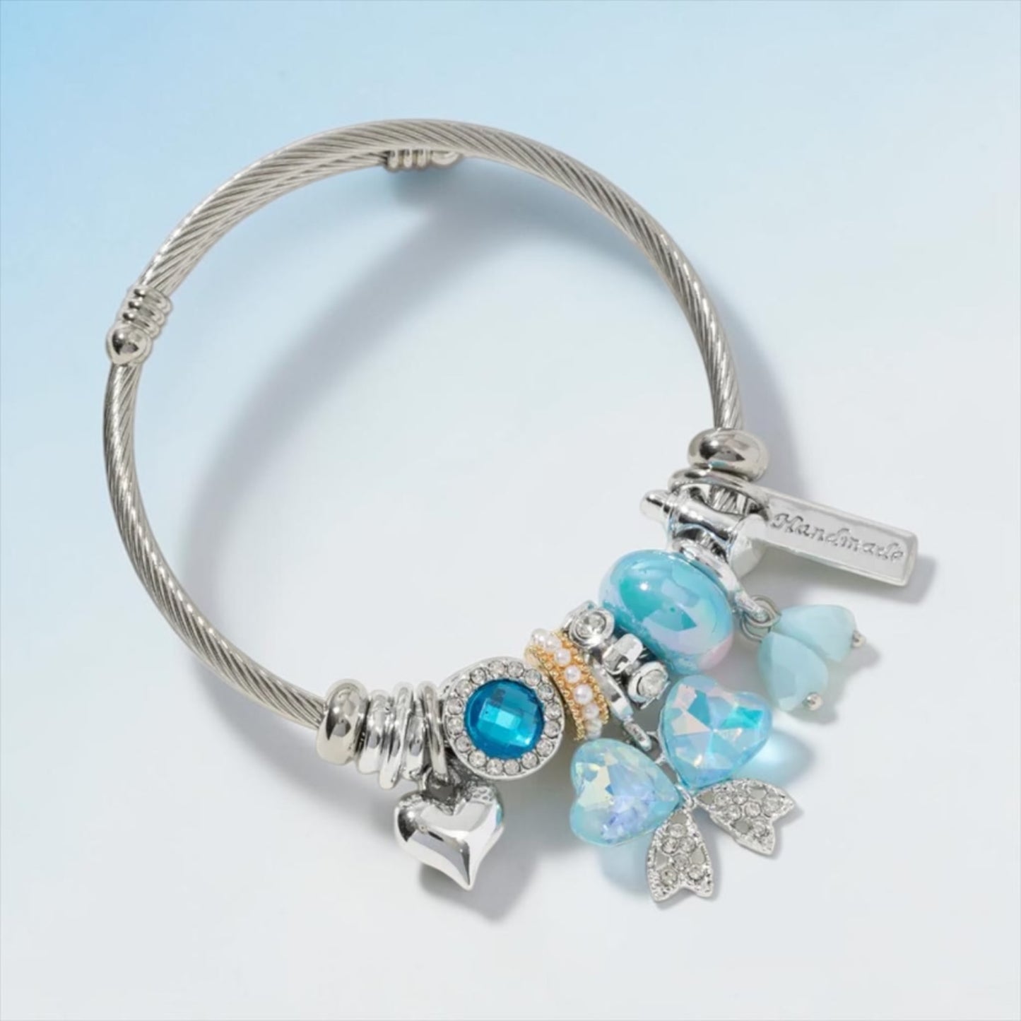 Bow Collection Bracelet - Blue/Silver
