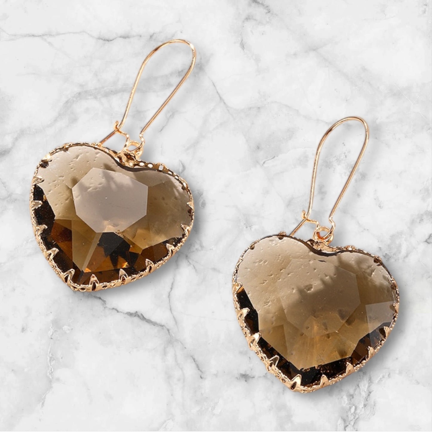 My Whole Heart Earrings - Coffee