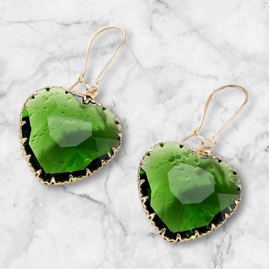My Whole Heart Earrings - Green