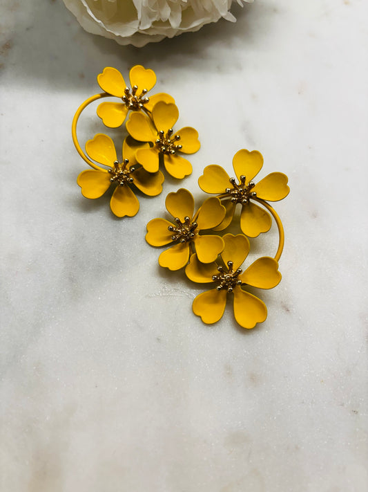 My Blooming Season Earrings - Yellow