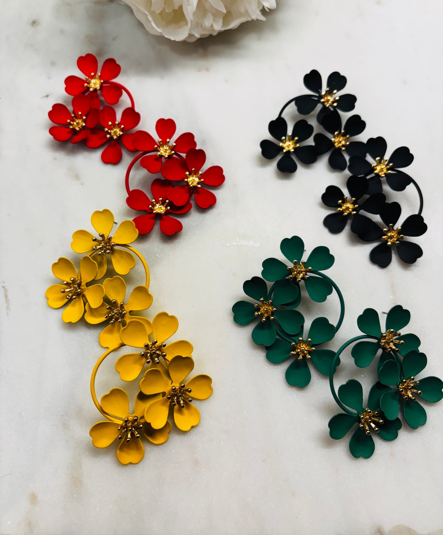 My Blooming Season Earrings - Red
