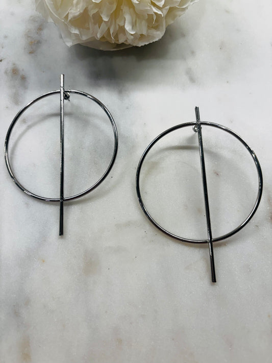 Circle Time Earrings - Silver