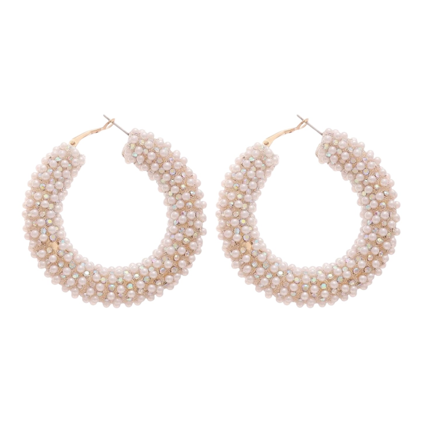 Pearls Please Hoop Earrings