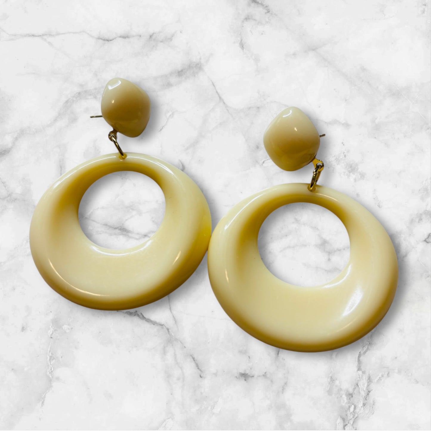 Almost Time Earrings - Cream