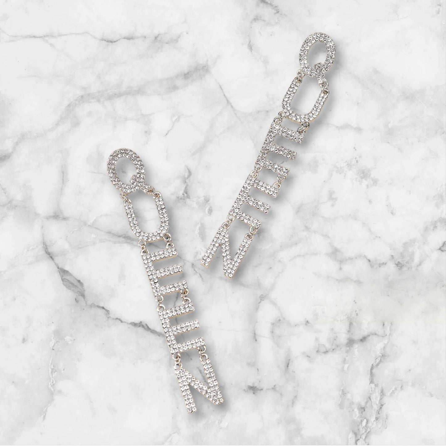QUEEN Rhinestone Earrings
