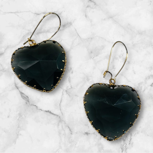 My Whole Heart Earrings - Gray