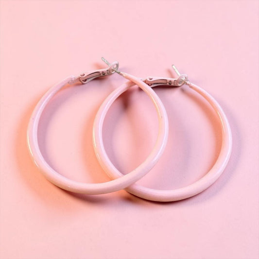 Springtime Hoop Earrings - Pink
